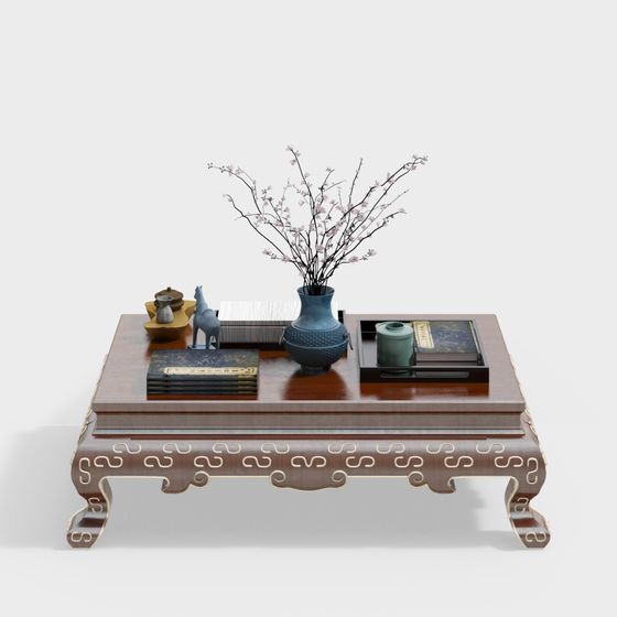 Stylish Chinese Tea Table 3D model for Creative Projects