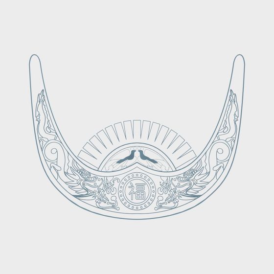 Crescent Moon Fortune Pattern 3D model