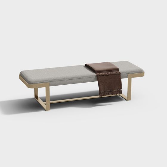 Светлая роскошная табуретка для конца кровати