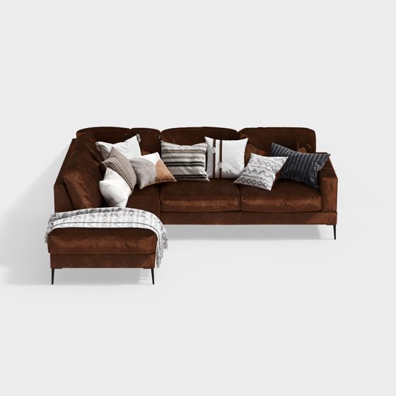 Sofa nhiều chỗ hình chữ L kiểu Ý