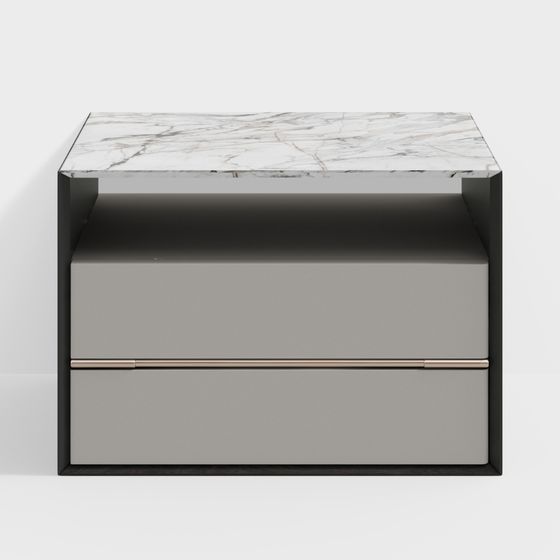 Urban Elegance Bedside Table 3D model for Modern Spaces