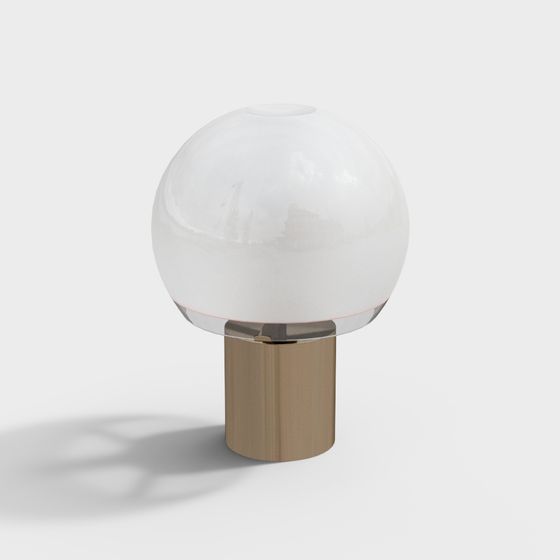 Elegant Glass Lamp Column 3D model