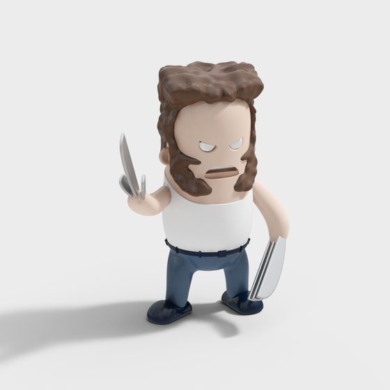 Angry Chef Cartoon 3D model for Creative Projects