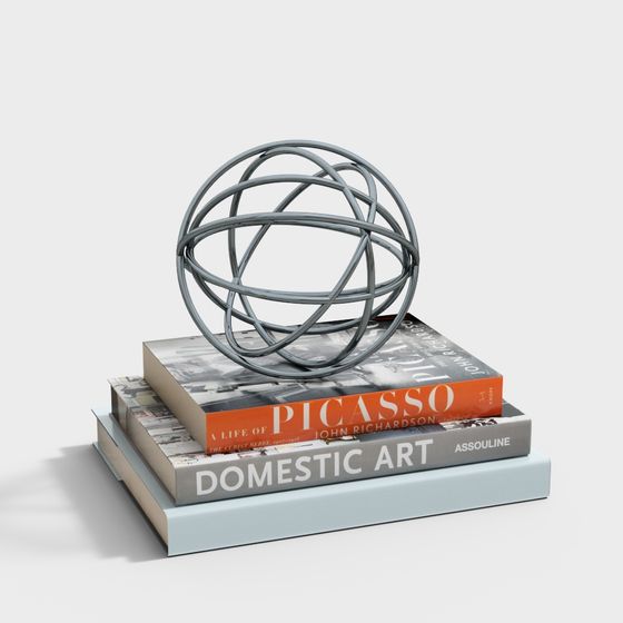 Abstract Metallic Sphere 3D model