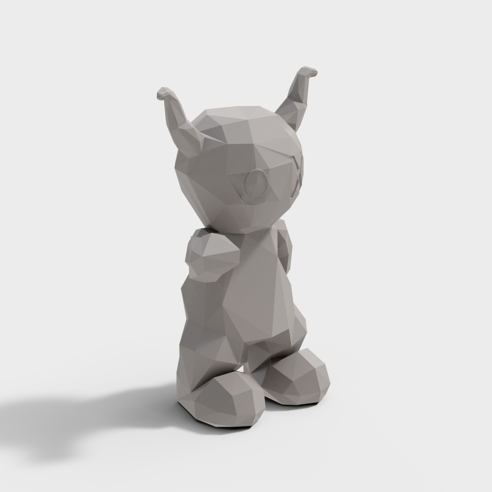 Charming Low-Poly Little Demon 3D Model