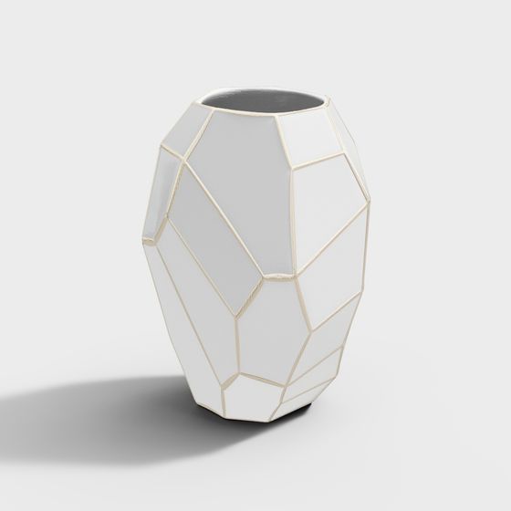 Geometric Vase 3D Model for Modern Decor