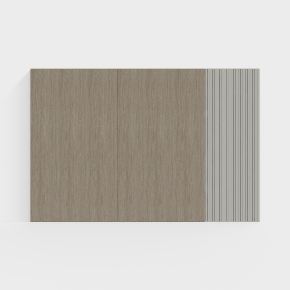 Modern times modern simple Japanese bedroom background wall paneling