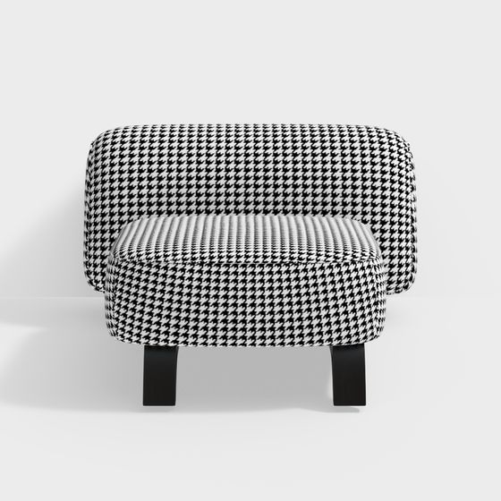 Houndstooth Ottoman 3D model