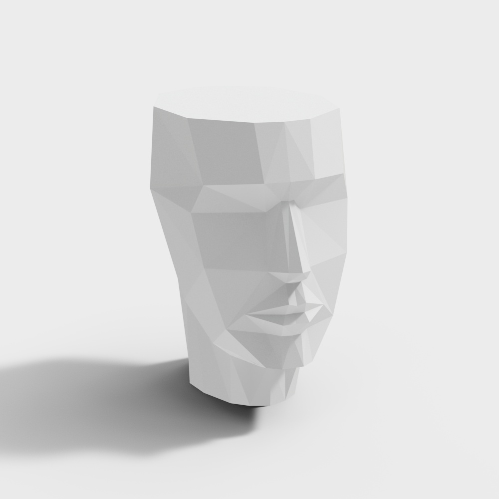 Low-Poly Face 3D Model
