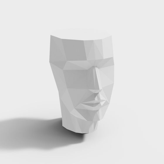 Low-Poly Face 3D Model