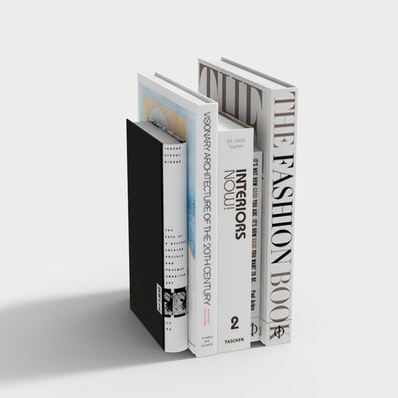 Elegant Low-Poly Bookshelf 3D model for Creative Spaces