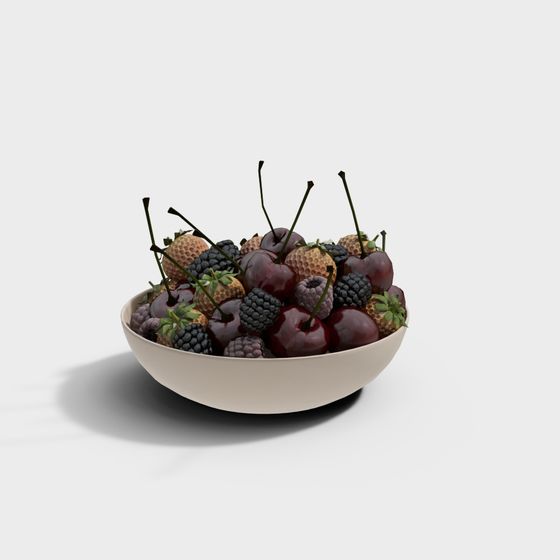 Colorful Fruit Bowl 3D model for Creative Projects