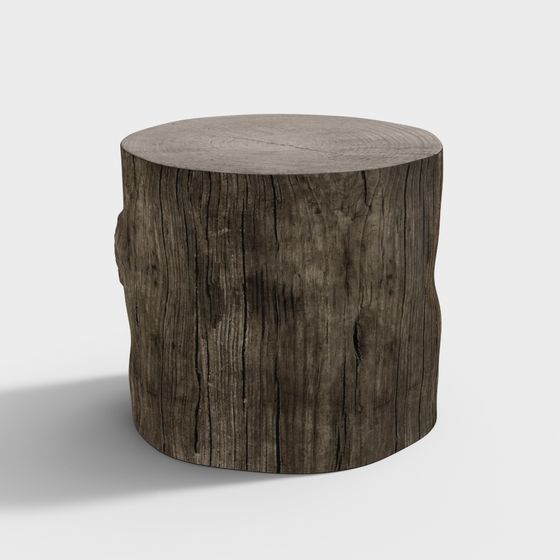 Forest's Breath Round Stool 3D model for Creative Projects