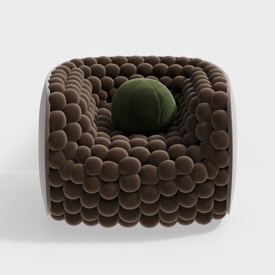 Bubble Chair Low Polygon High Detail 3D model