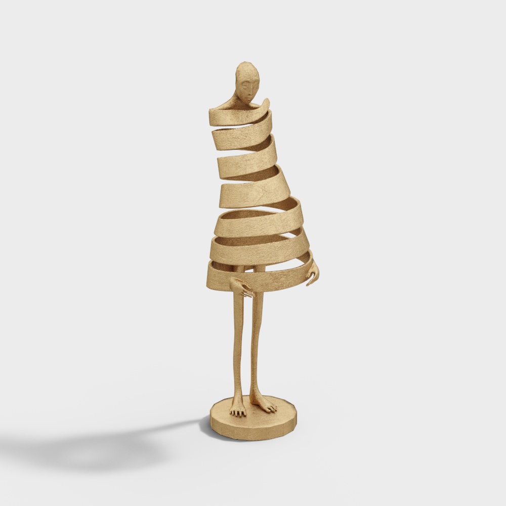 Spiral Man Low-Poly 3D model