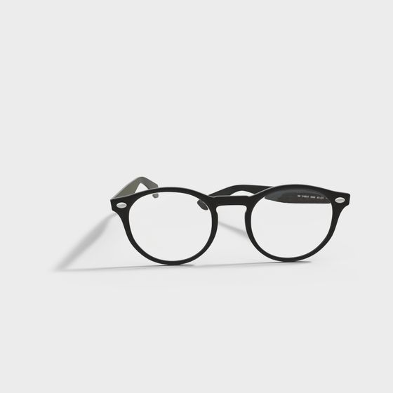 Vintage Circular Glasses 3D model
