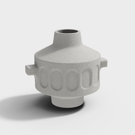 Stylish Concrete Vase 3D model