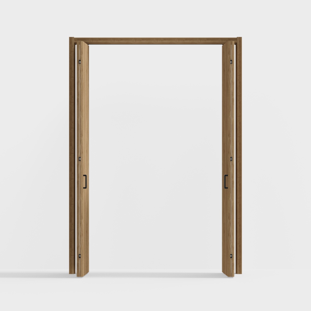 ประตูไม้มลิประเทศ - ประตูภายใน -BFA ประตูตู้ -DK โอ๊คธรรมชาติ - มือจับสีดำเปิด (ไม่มีสไลด์)