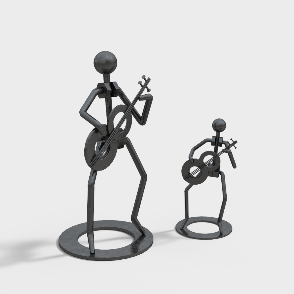 Guitar Player Duo 3D model