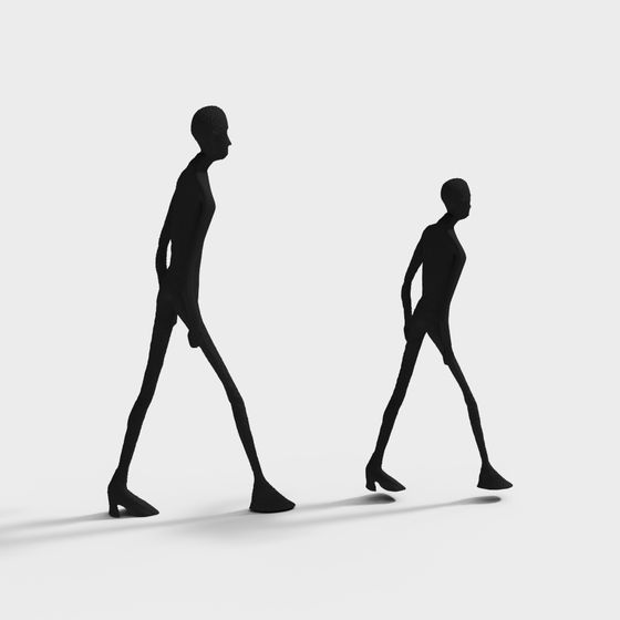 Walking Characters 3D Model for Creative Projects