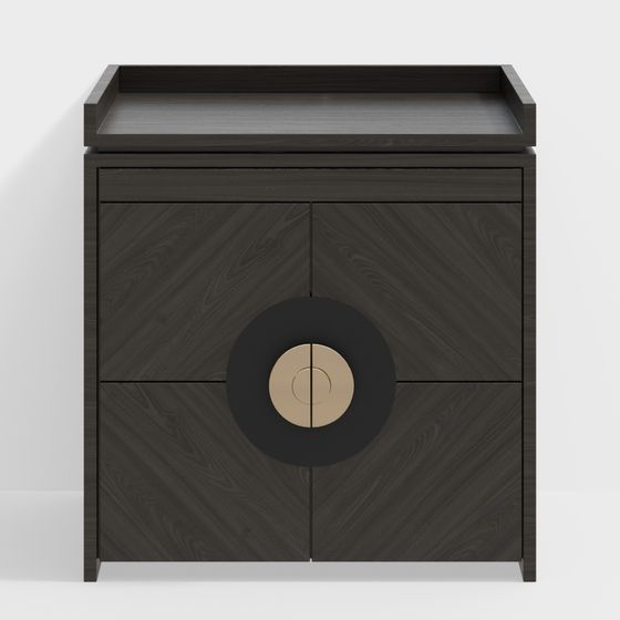 Urban Night Shadow Bedside Table 3D model for Modern Spaces