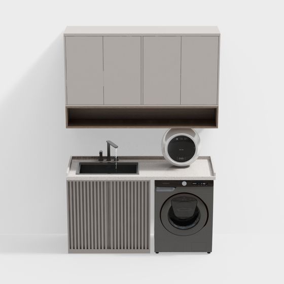 Laundry Haven 3D model: Cozy Minimalist Design