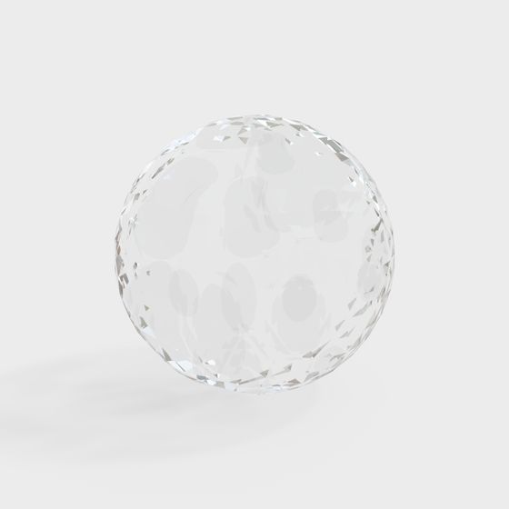 Low-Poly Crystal Ball 3D Model