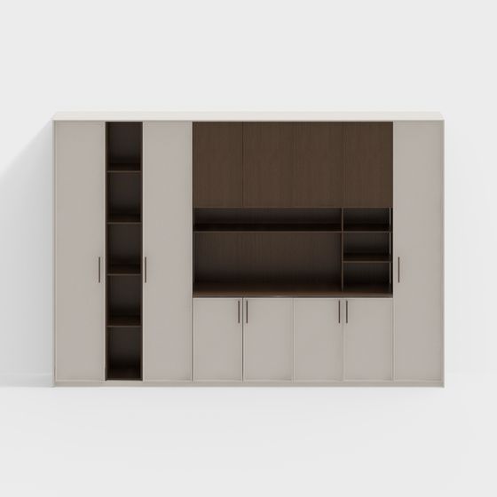 Urban Bookshelf Cabinet 3D Model