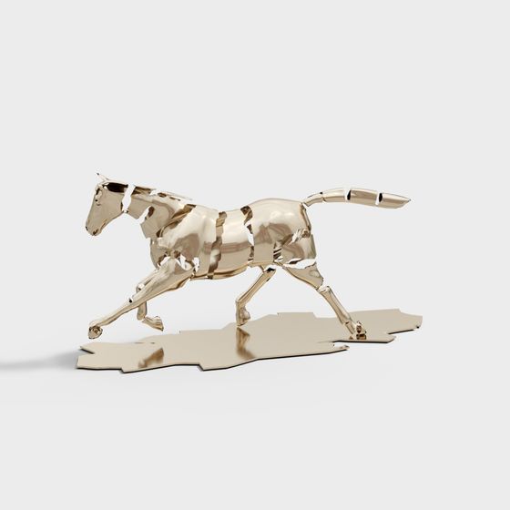 Dynamic Metal Horse 3D model