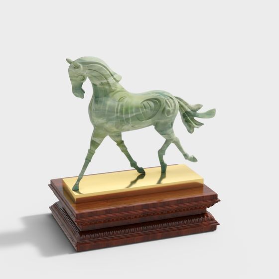 Enchanting Jade Steed 3D model for Creative Projects