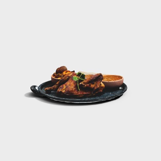 Roast Chicken Feast 3D model for Culinary Creations