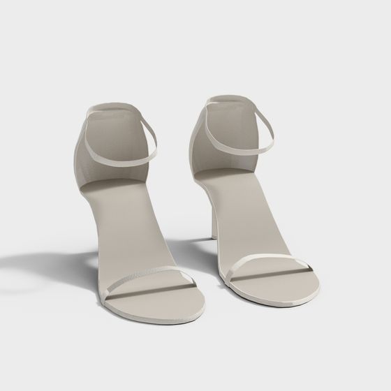 Elegant High Heeled Sandal 3D model for Modern Design
