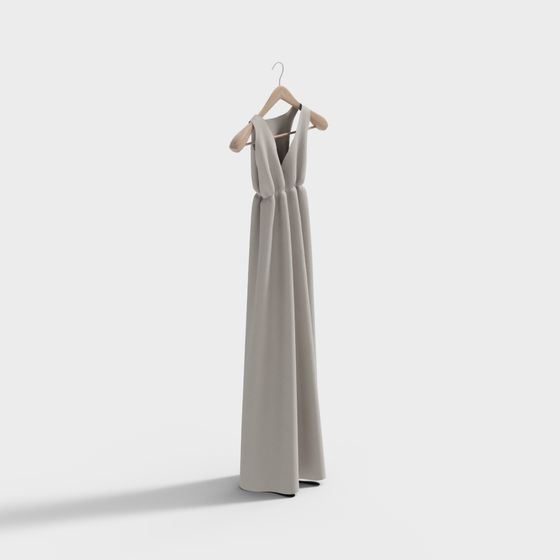 Elegant Long Dress 3D model