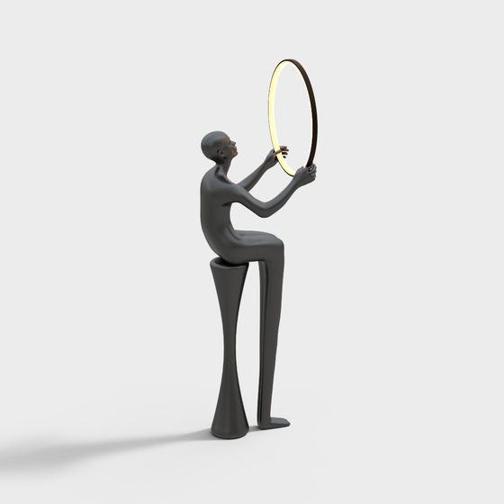 Mirror Man 3D Model - Low Poly with High Detail