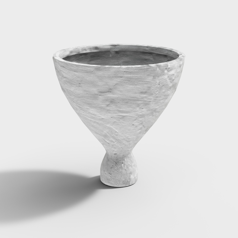 Unique Concrete Planter 3D model