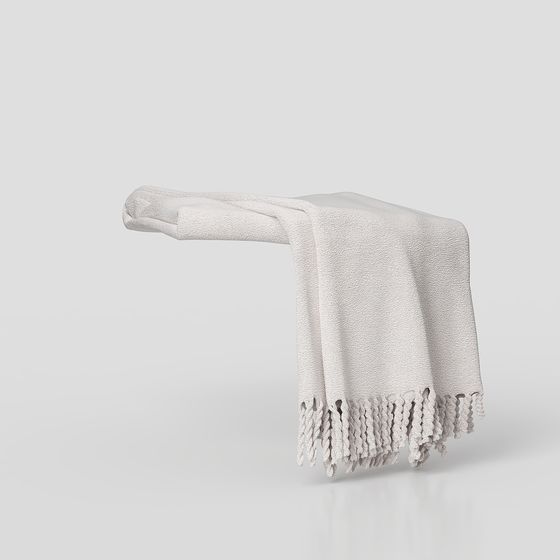 Elegant Tassel Blanket 3D model