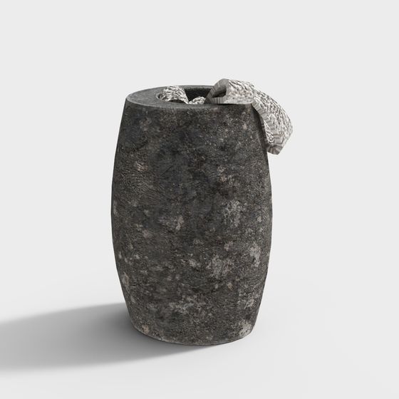 Vintage Wine Barrel 3D model