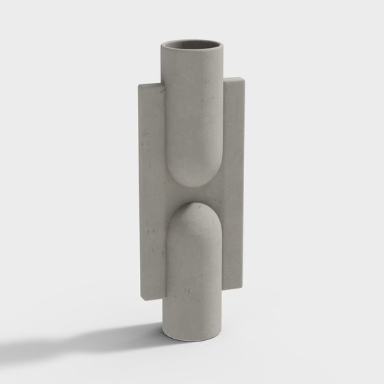 Contemporary Gray Abstract Sculpture 3D model