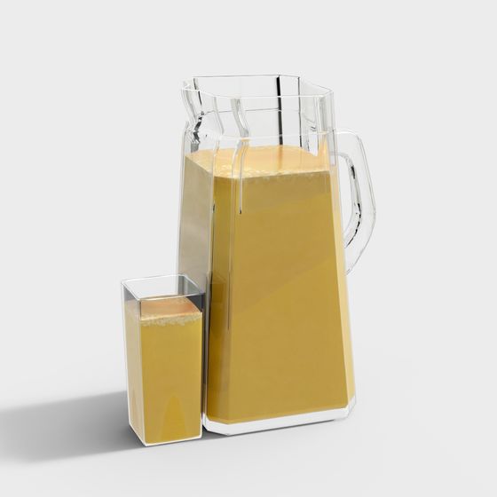 Transparent Juice Set 3D model