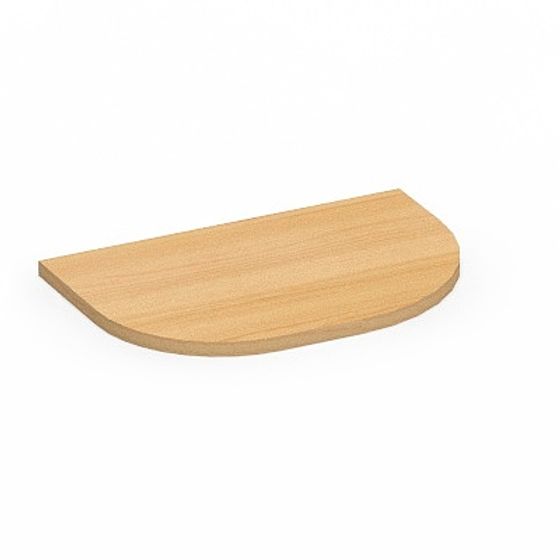 Stylish Semi-Circular Wooden Table 3D model