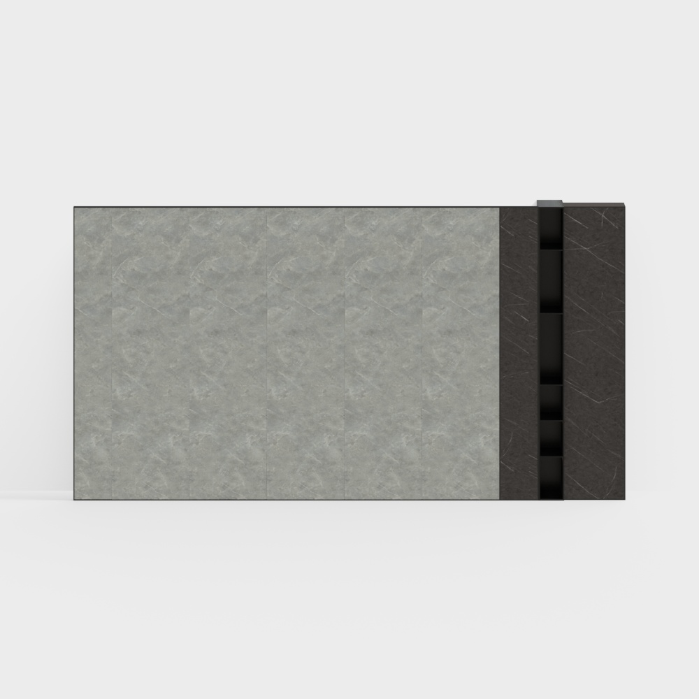 Modern times modern simple light grey TV background wall panel