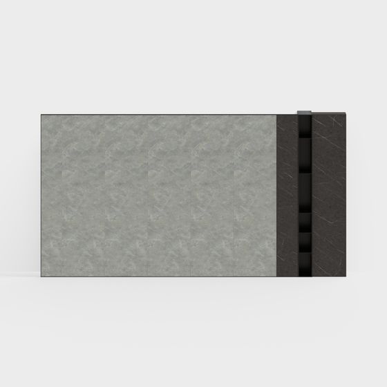 Concrete Wall and Metal Door 3D model