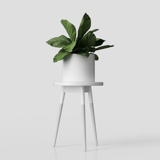 Green Plant Stand 3D model for Modern Aesthetics