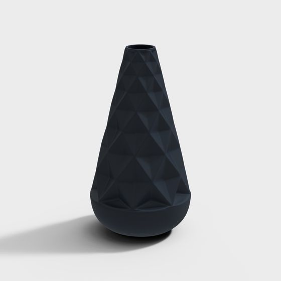 Geometric Vase 3D Model for Modern Decoration