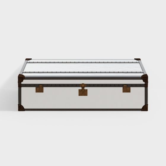 Vintage Style 3D Suitcase Model