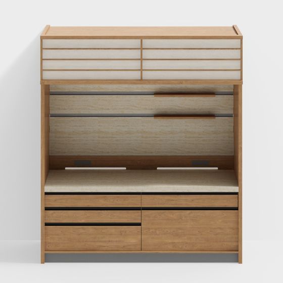 Мебель Van Ya - Боковой шкаф - РИМ - Тип B - Прозрачная панель - 2500(высота) - Вишневое дерево