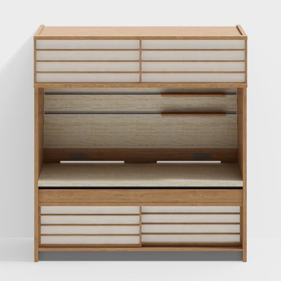 Modern City Window Cabinet 3D Model