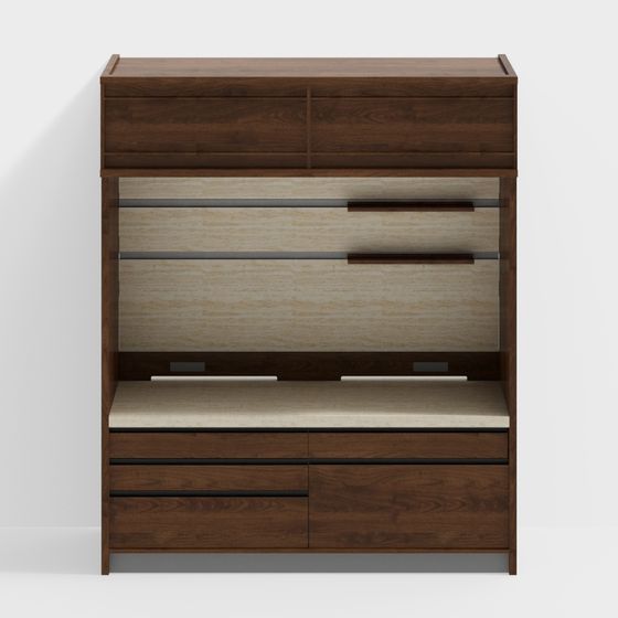 Elegant Minimalist Storage Cabinet 3D model