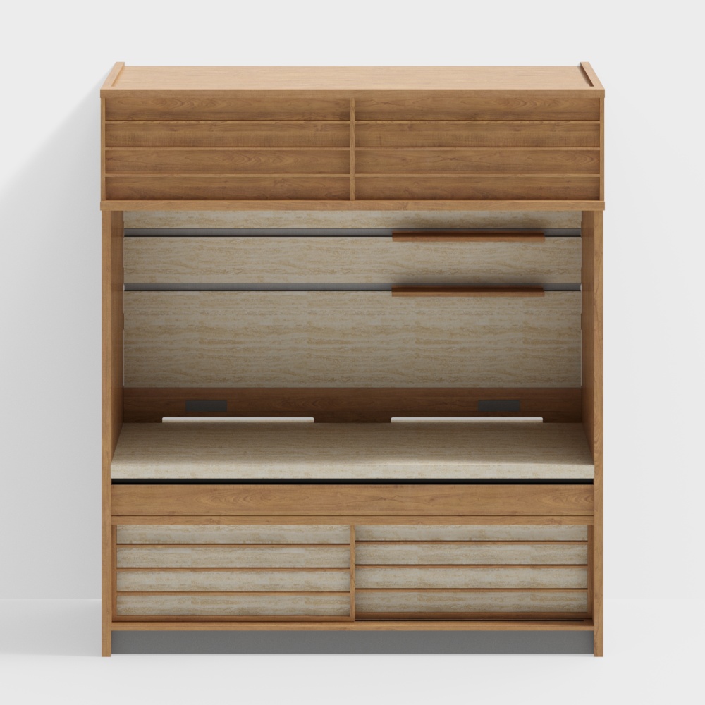 Мебель Van House - Боковой шкаф ROME - Тип C - Декоративная панель из массива дерева - 2500 (высота) - Вишнёвое дерево