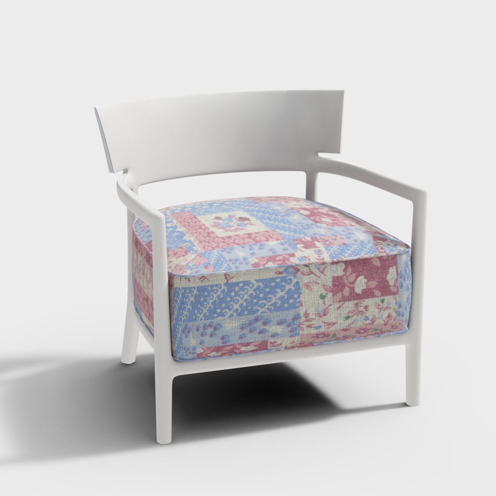 Charming Low-Poly Armchair 3D Model